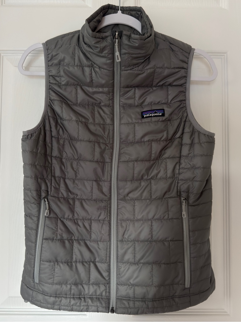 Patagonia Women's Gray Nano Puff Quilted Vest, Size Small